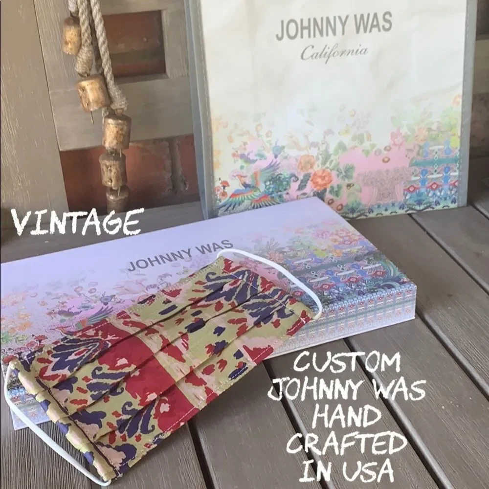 VINTAGE Johnny Was Custom Tailor Made Face Mask